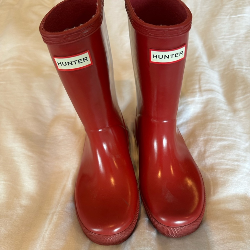 Hunter Kids Red Rain Boots Size 11